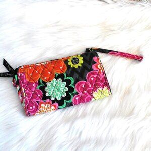 Vera Bradley Ziggy Zinnia Front Zip Wallet Wristlet Floral